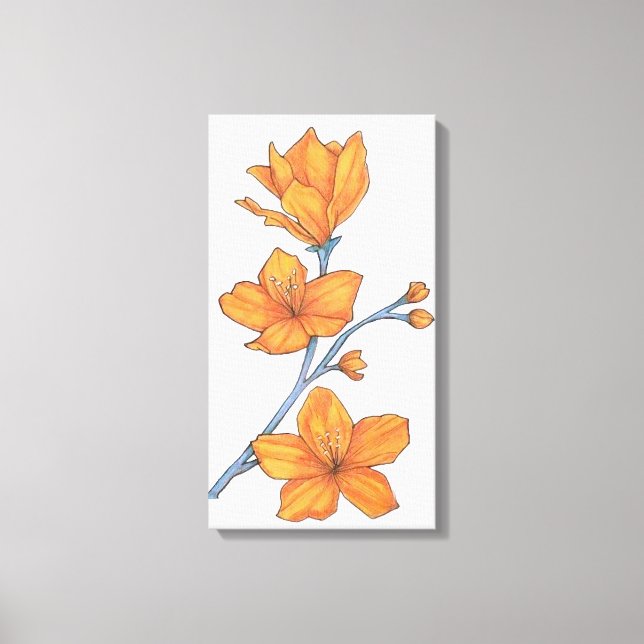 Toile Pétales de Mandarine (Recto)