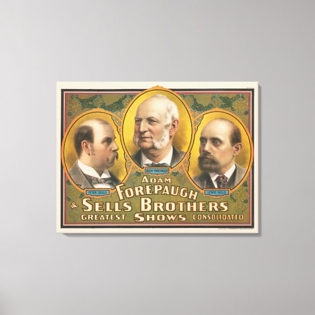 Toile Peter Sells, Adam Forepaugh Et Lewis Sells (Recto)