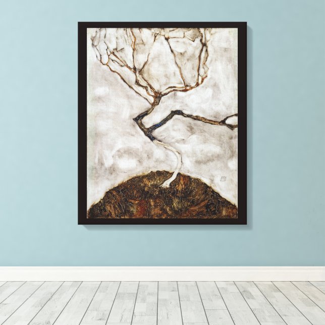 Toile Petit arbre en fin d'automne par Egon Schiele (Insitu (Plancher de Bois))