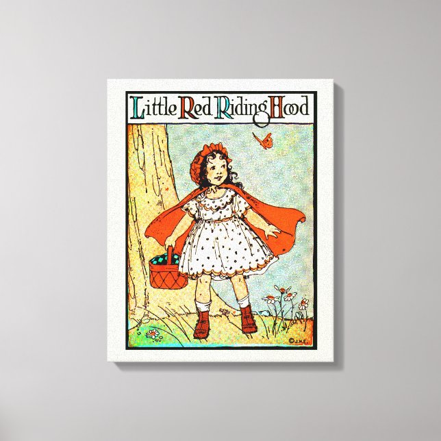 Toile Petit Chaperon Rouge Vintage Mignon (Recto)
