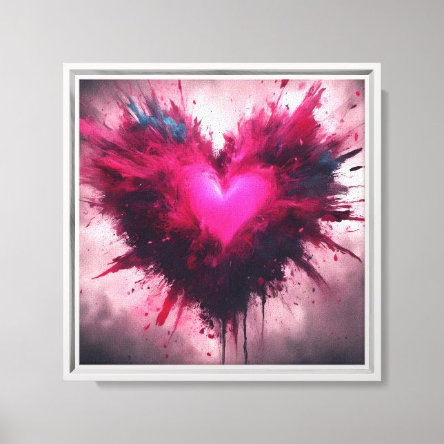 Toile Petit Coeur rose (Recto)