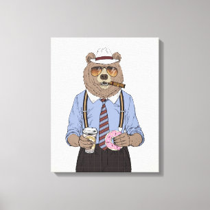 Toile Petit déjeuner d'ours