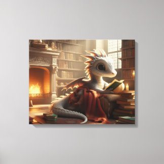 Toile Petit Dragon Bibliophile