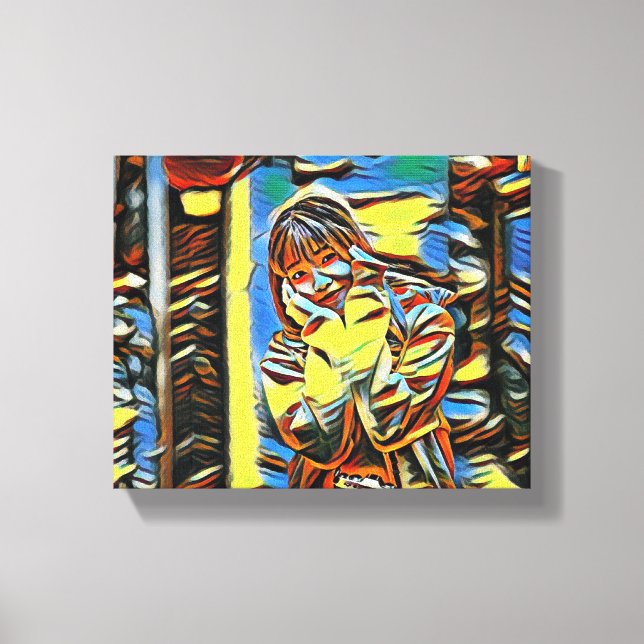 Toile "Petit soleil en jaune" (Recto)