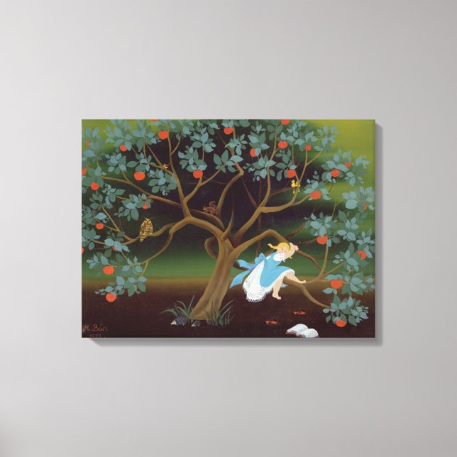 Toile Petite fille sur l'arbre des rêves (Recto)