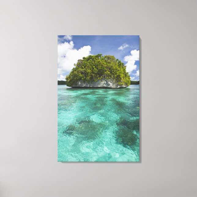 Toile Petite île à Palau, Micronésie Note la vague (Recto)