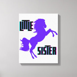 Toile Petite soeur Pony pourpre