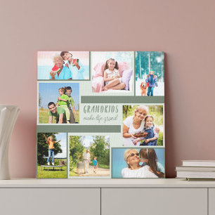Toile Petits-enfants font la vie Grand 8 Photo Collage V