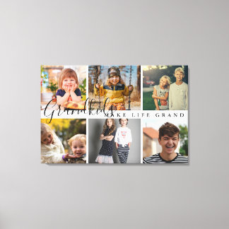 Toile Petits-Enfants Font Vie Grand 6 Cadeau Photo Pour