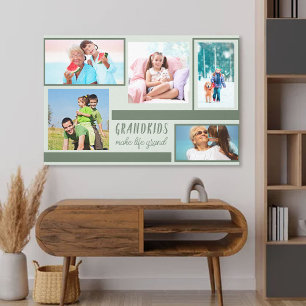Toile Petits-enfants rendent la vie grandiose Photo Coll