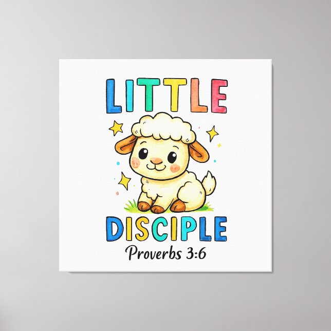 Toile Petits Proverbes du disciple 3:6 (Recto)