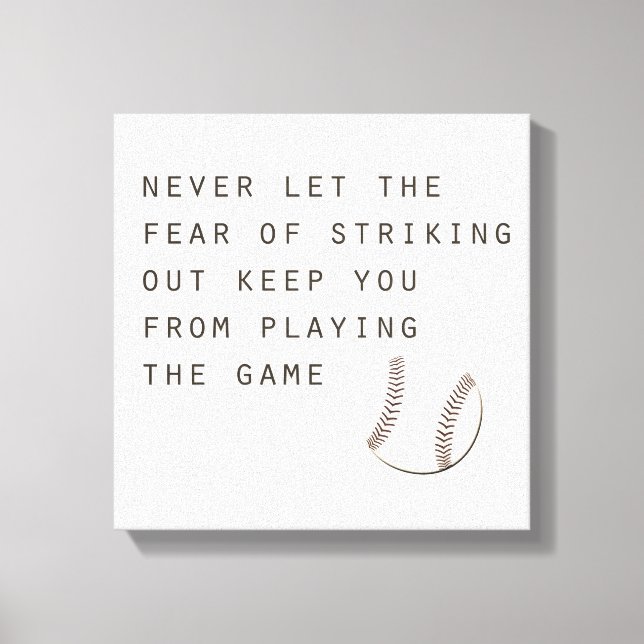 Toile peur de frapper un inspirant baseball moderne (Recto)