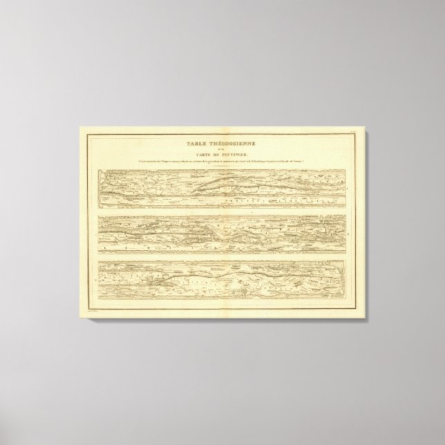 Toile Peutinger de carte dite théodosienne Table (Recto)