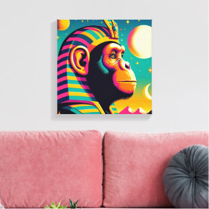 Toile Pharaoh Chimpanzé Tut 3