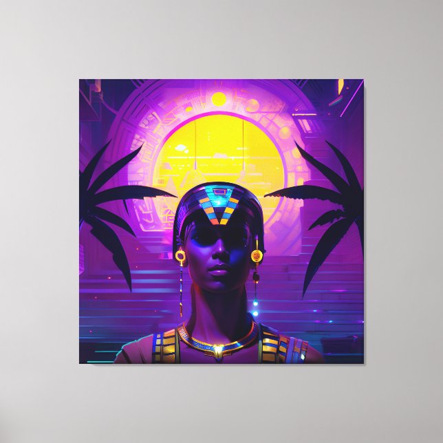 Toile Pharaon Synthwave (Recto)