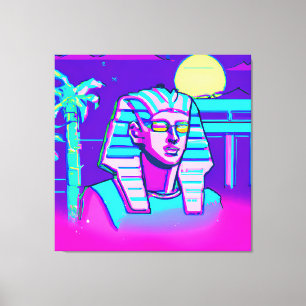 Toile Pharaon Synthwave