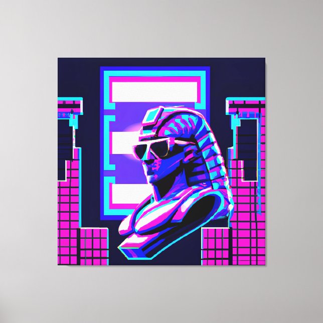 Toile Pharaon Synthwave (Recto)