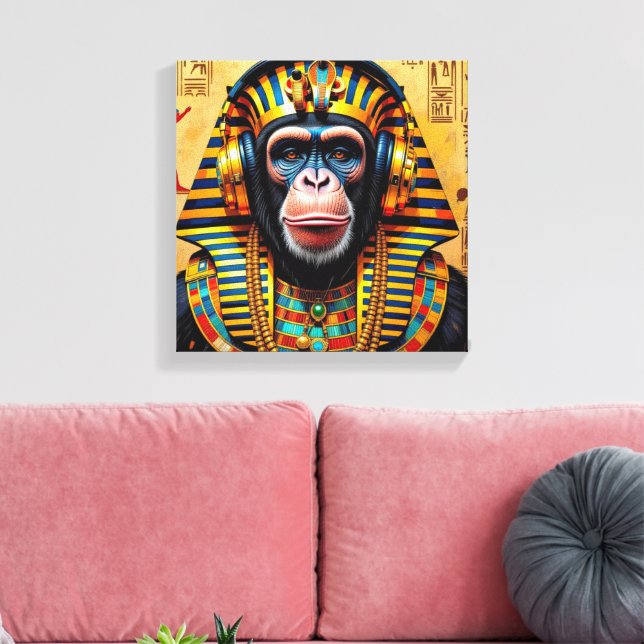 TOILE PHARAON TUT-CHIMPANZÉ (Insitu(Salon))