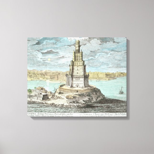 Toile Phare d'Alexandrie, construit par Ptolemy le Gre (Recto)