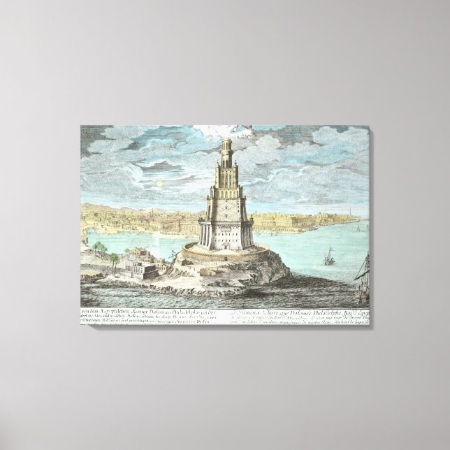 Toile Phare d'Alexandrie, construit par Ptolemy le Gre (Recto)