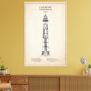 Toile Phare de Cape Henry - Virginie - SBD