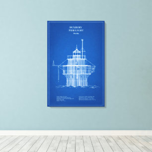 Toile Phare de Duxbury Pier Light - Massachusetts – AD