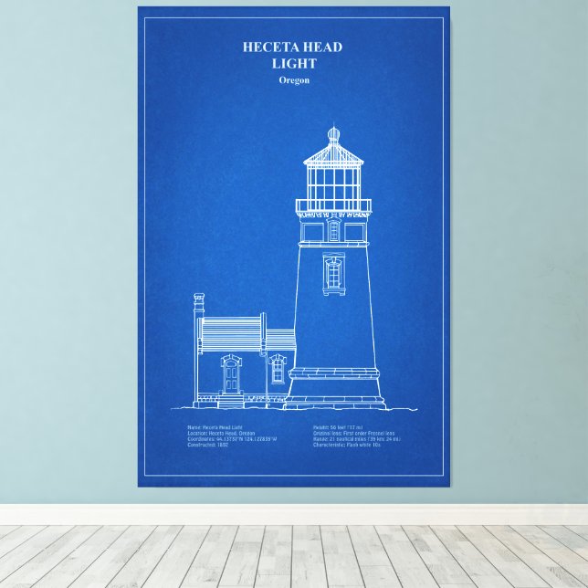 Toile Phare de Heceta Head - Oregon - AD (Insitu (Plancher de Bois))