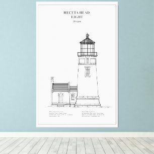 Toile Phare de Heceta Head - Oregon - BD