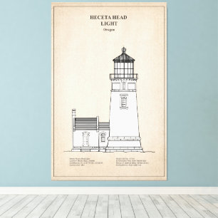Toile Phare de Heceta Head - Oregon - SBD