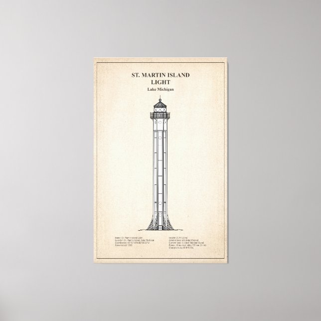 Toile Phare de l'île St Martin - Michigan - SBD (Recto)