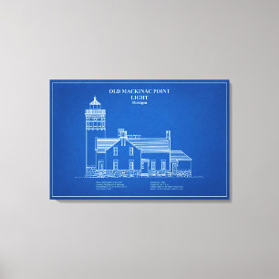 Toile Phare de Old Mackinac Point - Michigan – AD