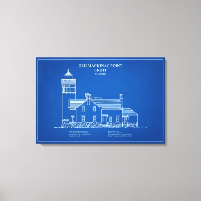 Toile Phare de Old Mackinac Point - Michigan – AD (Recto)