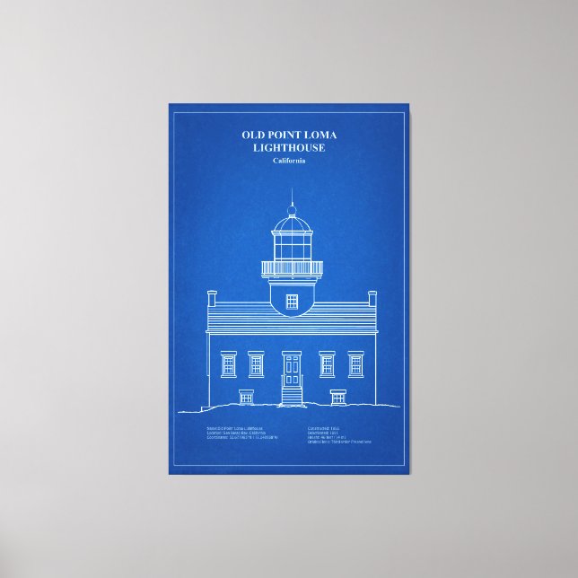 Toile Phare de Old Point Loma - Californie - AD (Recto)