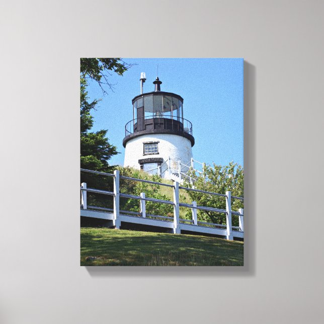 Toile Phare de Owens Head, Maine Canvas Imprimer (Recto)