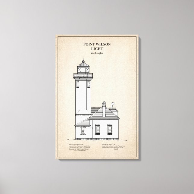 Toile Phare de Point Wilson - Washington - SBD (Recto)
