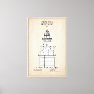 Toile Phare de Sabine Bank - Texas - SBD