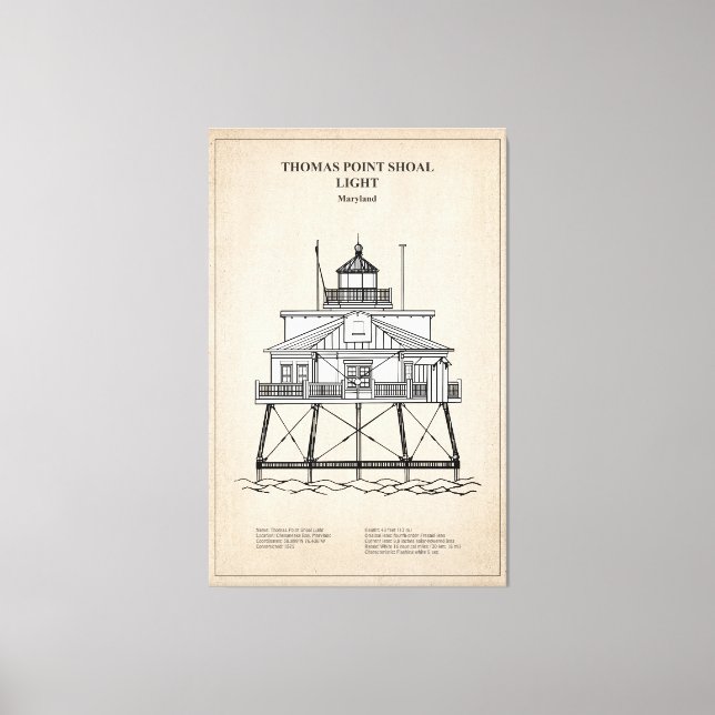 Toile Phare de Thomas Point Shoal - Maryland - SBD (Recto)