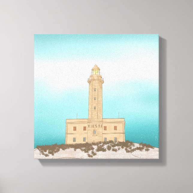 Toile Phare de Vieste Italie (Recto)