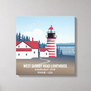 Toile Phare de West Quoddy Head