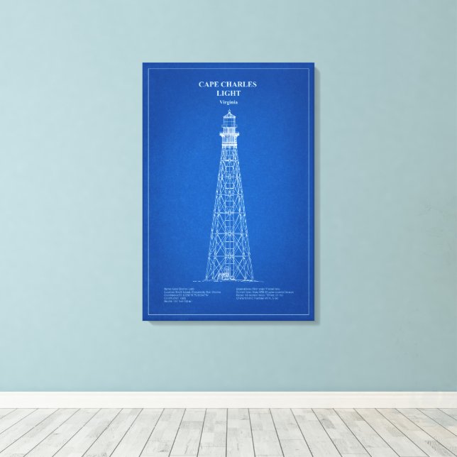 Toile Phare du cap Charles - Virginie - AD (Insitu (Plancher de Bois))