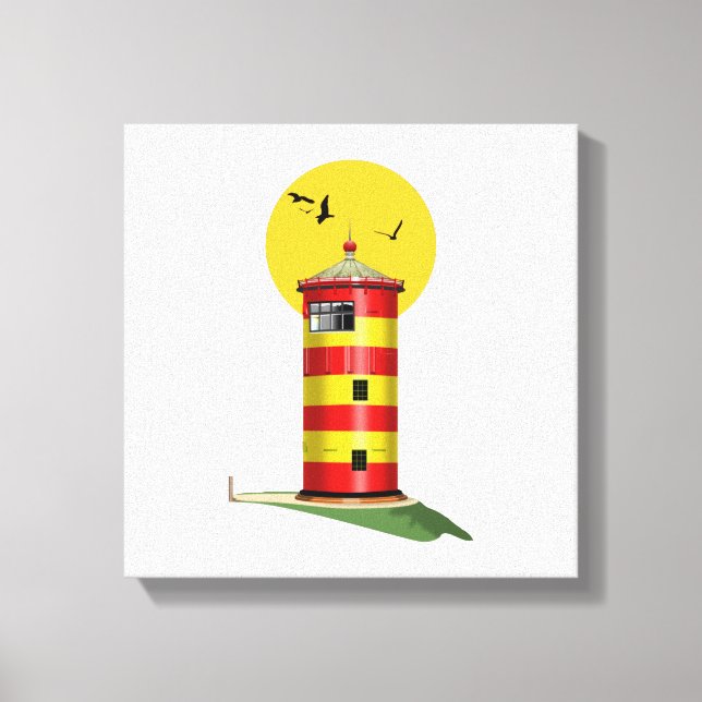 Toile Phare Pilsum Allemagne (Recto)