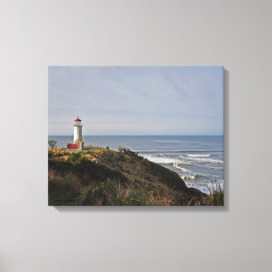 Toile Phare principal du nord sur Long Beach, WA