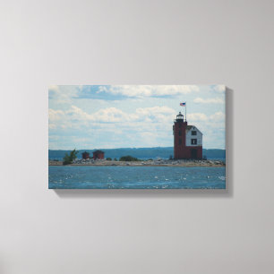 Toile Phare rond d'île, île de Mackinac, Michigan