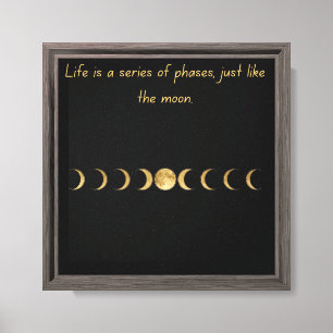 Toile Phases de la lune OEuvre murale "La vie est une
