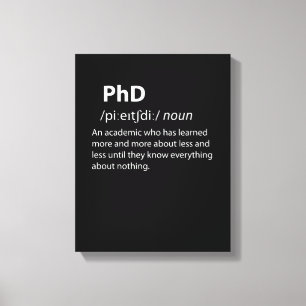 Toile PhD Drôle Dictionnaire Définition