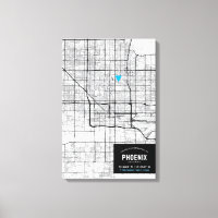 Phoenix, Arizona Plan de la ville + Marquer votre 