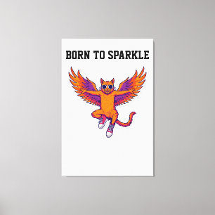 Toile Phoenix Cat Canvas Wall Art – Magical Fire Kitty