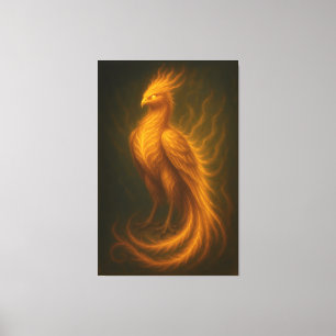 Toile Phoenix de Feu Doré – Peinture Artistique de Fanta