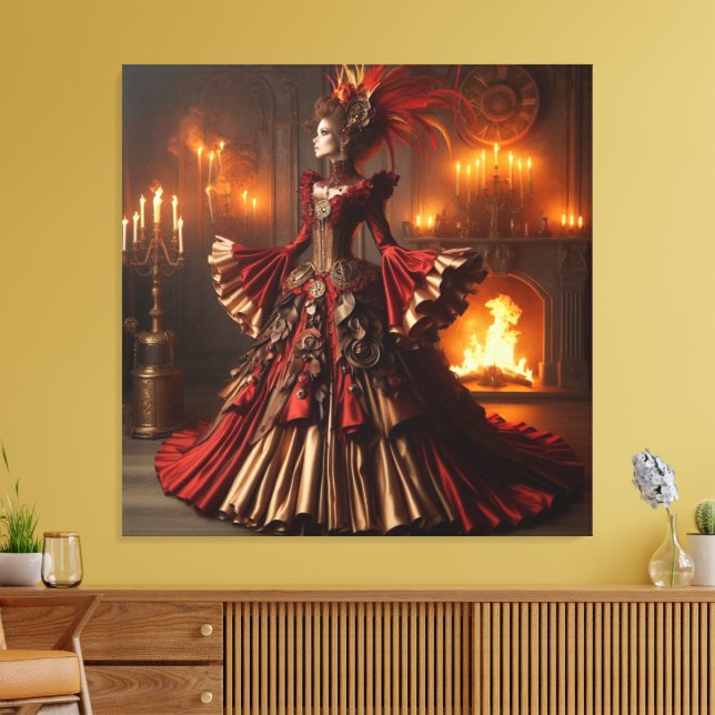 Toile Phoenix Fire Queen Steampunk Victorian Industrial (Insitu(Salon))