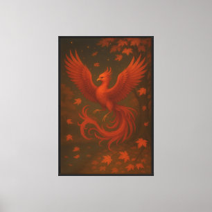 Toile Phoenix – Portrait d'oiseau mythique d'art fin